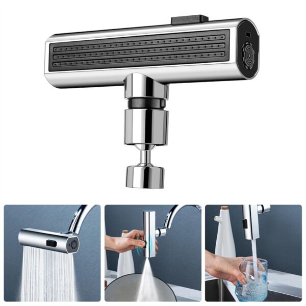 AquaSpin™ – 360° Rotating Waterfall Faucet Nozzle