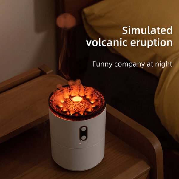 Volcanic Flame™ Aroma Diffuser – Portable USB Jellyfish Mist Humidifier & Night Light with Essential Oil Function