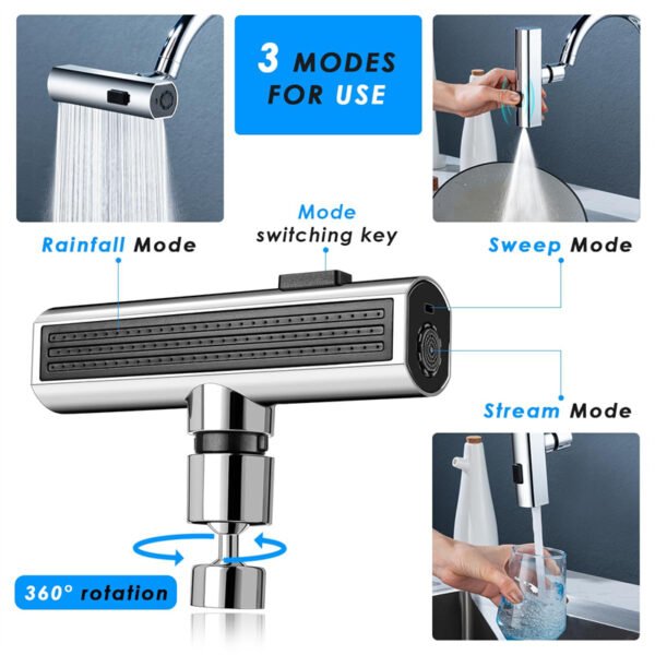 AquaSpin™ – 360° Rotating Waterfall Faucet Nozzle - Image 4