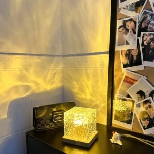 DreamGlow™ Ripple Projector Lamp – 16-Color LED Crystal Light for Mesmerizing Room Ambience & Mood Magic
