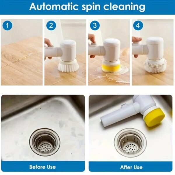 SpinScrub™ Power Brush – Cordless Rechargeable Scrubber for Effortless Deep Cleaning Anywhere at Home - Image 2